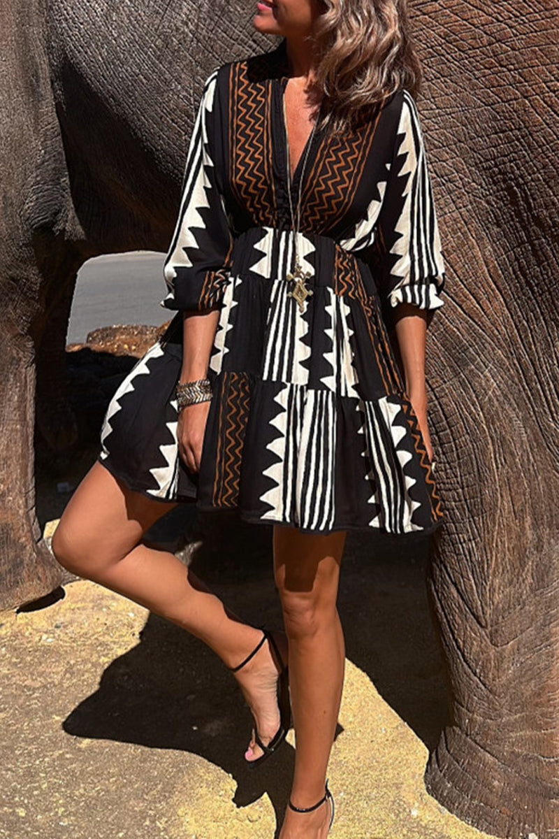 Chic V-Neck Sundress for Women - BritishElegance