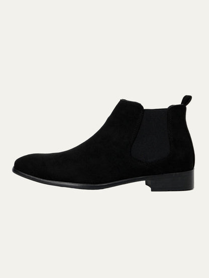 Men’s Suede Chelsea Boots with Pointed Toe