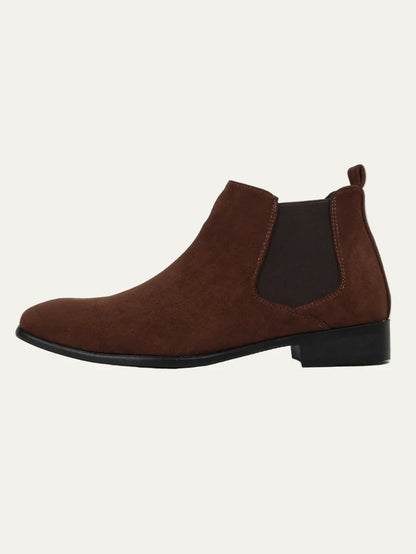 Men’s Suede Chelsea Boots with Pointed Toe