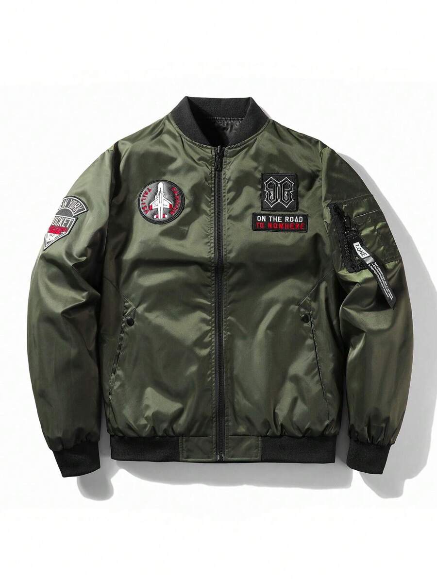 Reversible Bomber Jacket Army Green