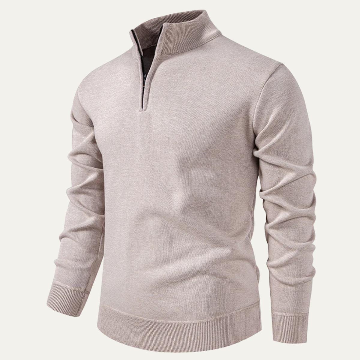Men’s Smooth Knit Funnel Neck Cardigan