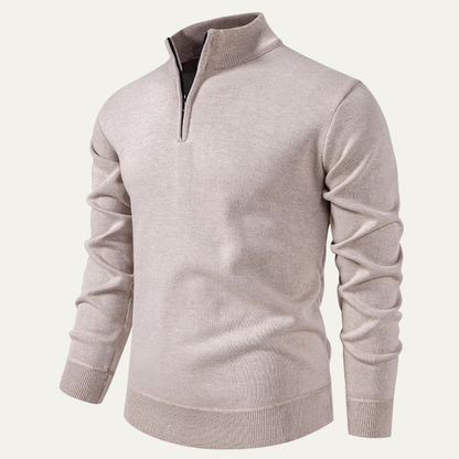 Men’s Smooth Knit Funnel Neck Cardigan