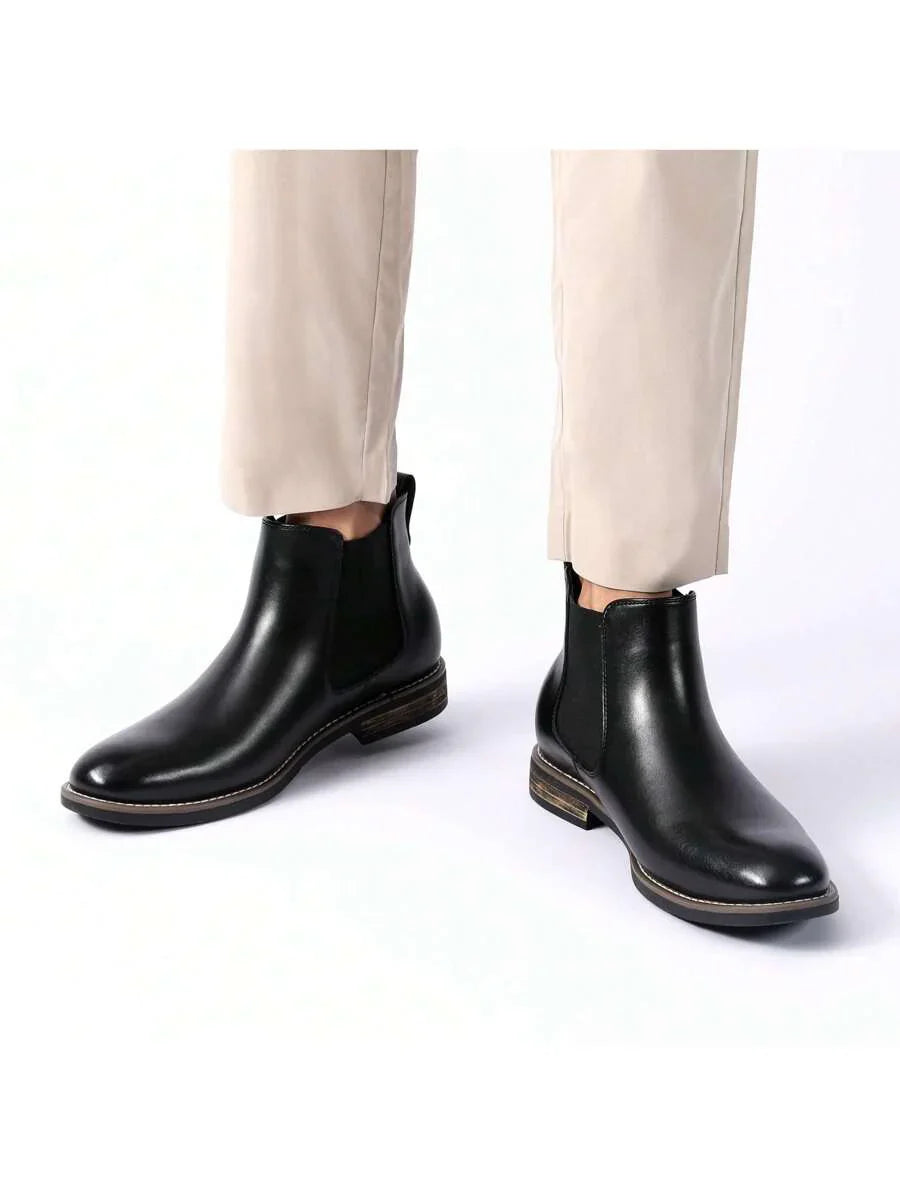 Men’s Rugged Casual Chelsea Boots with Thick Sole