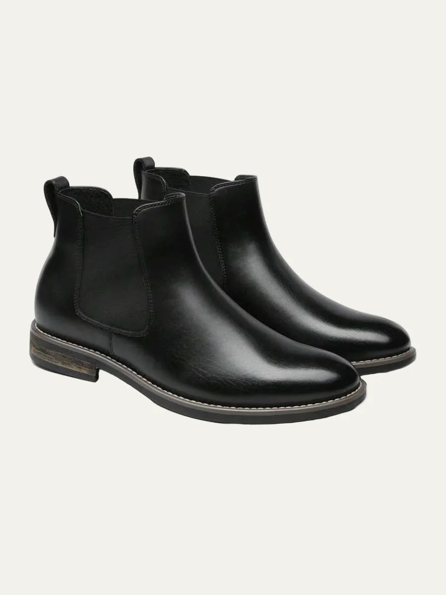Men’s Rugged Casual Chelsea Boots with Thick Sole