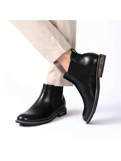 Men’s Rugged Casual Chelsea Boots with Thick Sole