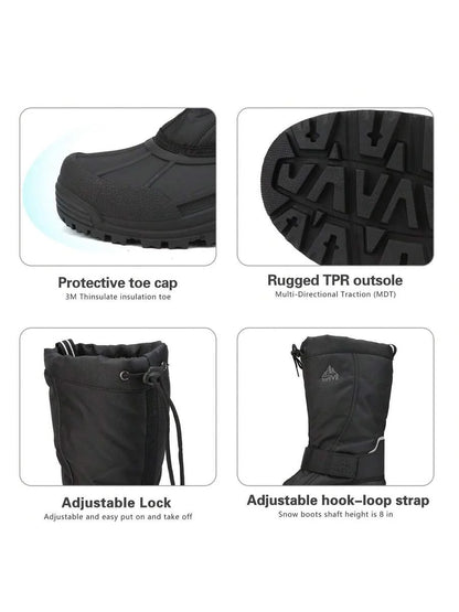 Waterproof Winter Boots Black