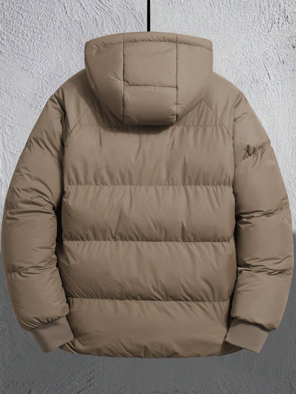 Casual Padded Jacket Khaki