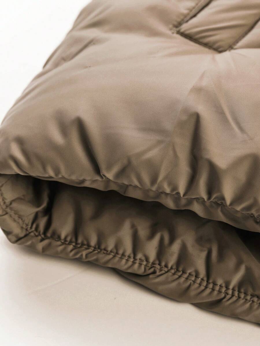 Casual Padded Jacket Khaki