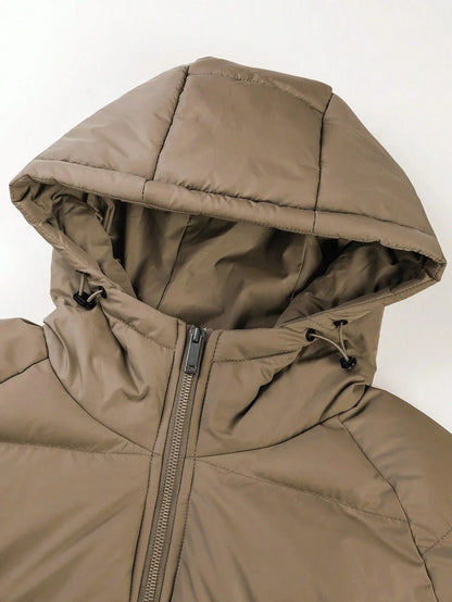 Casual Padded Jacket Khaki