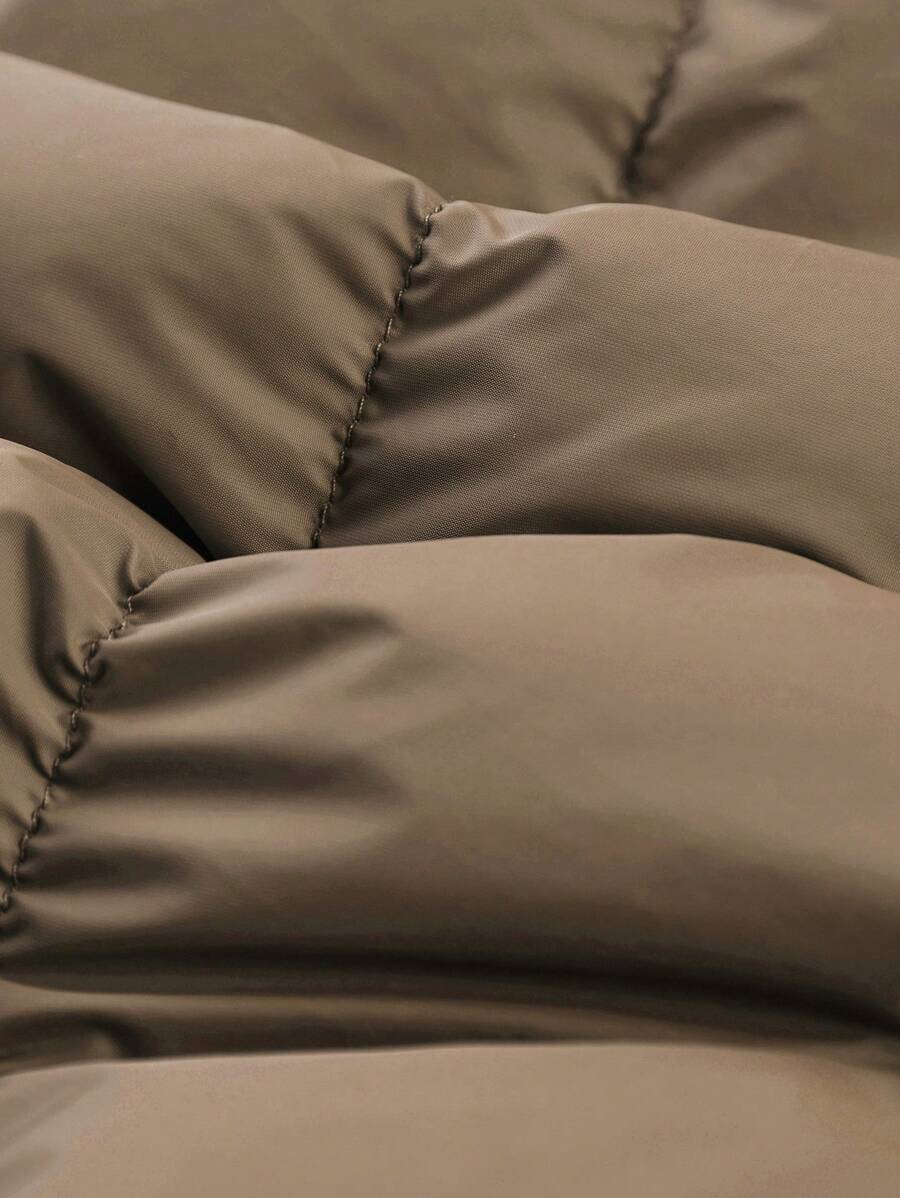 Casual Padded Jacket Khaki