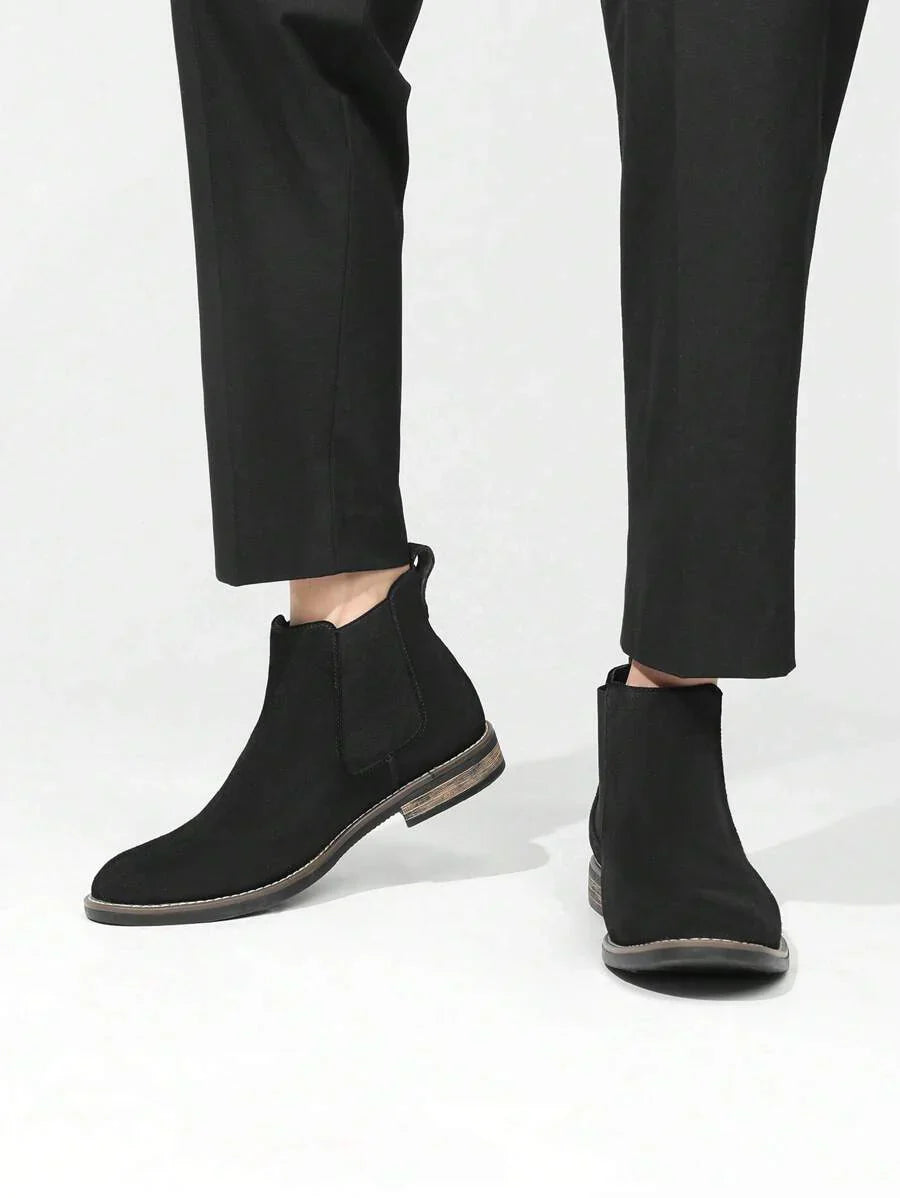 Men’s Rugged Casual Chelsea Boots with Thick Sole