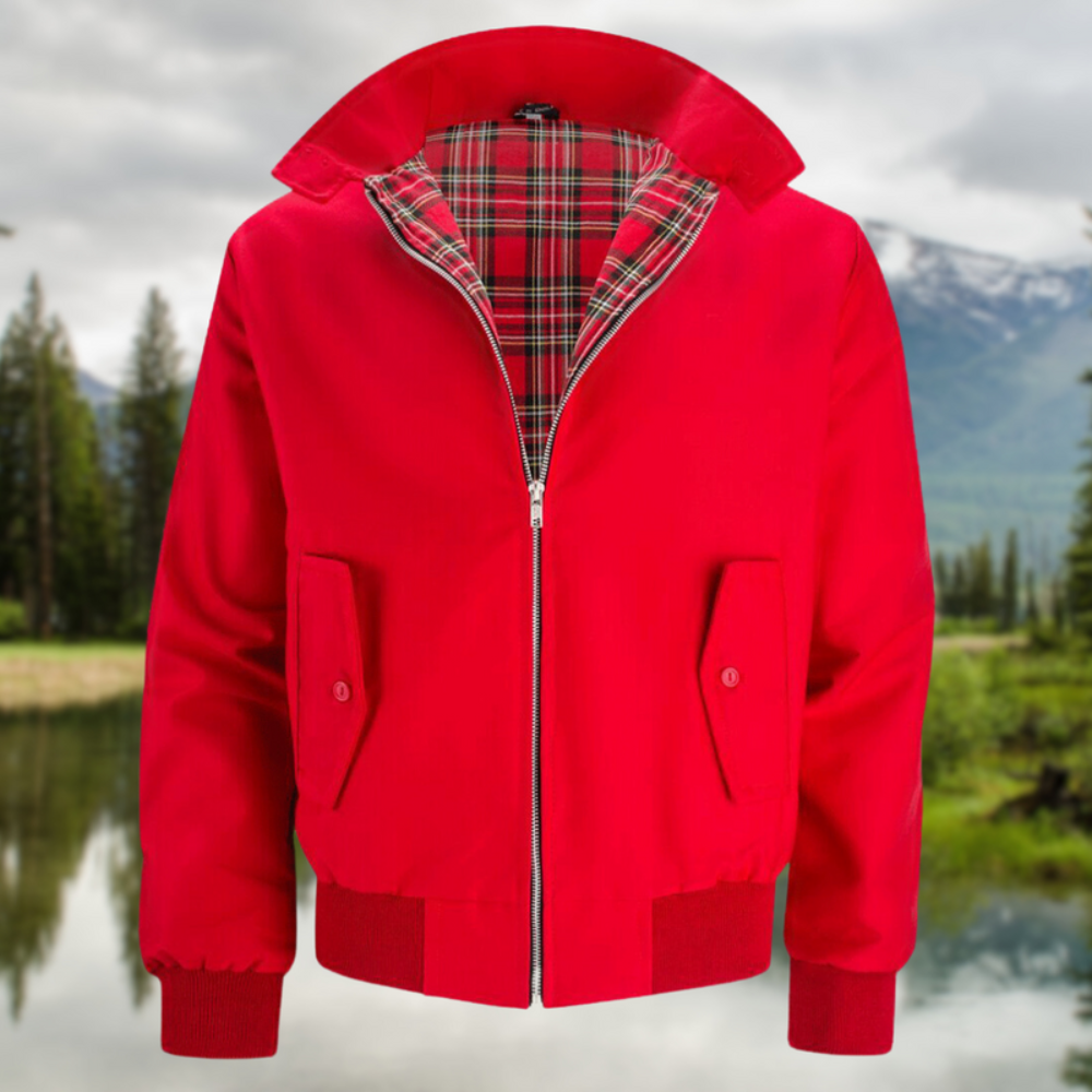 Men’s Classic Zip Front Harrington Jacket