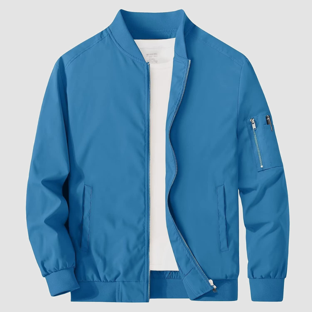 Men’s Classic Full Zipper Bomber Jacket
