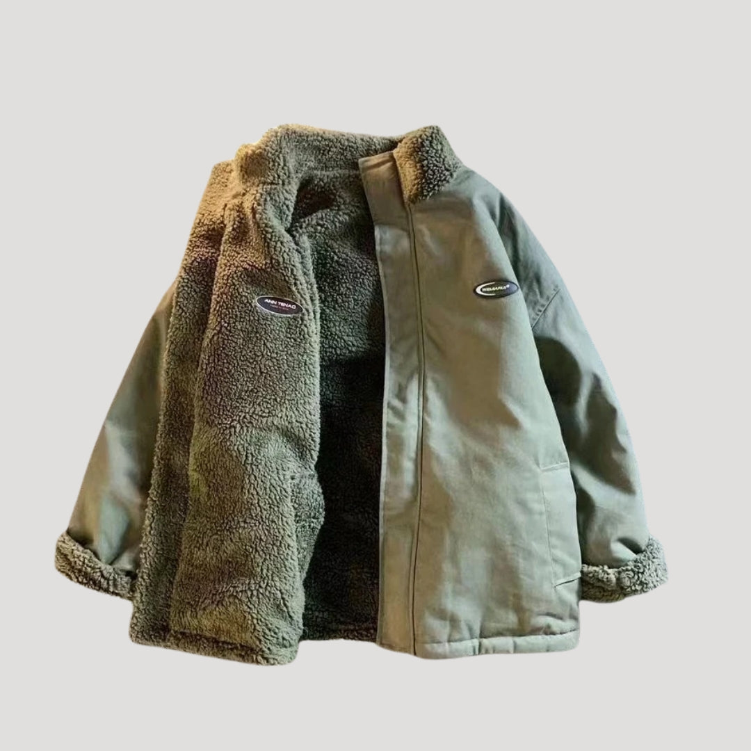 Ladies' Double Sided Fleece Heart Pattern Coat