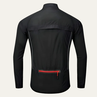 Men’s Reflective High Collar Full Zip Cycling Jacket