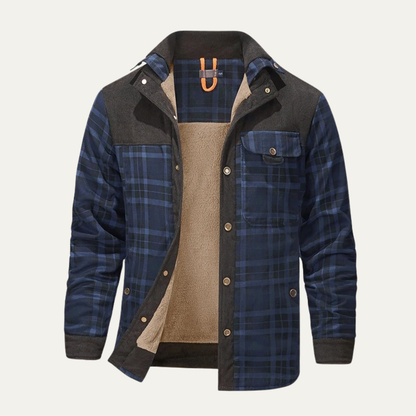 Men’s Solid Fleece Hoodie with Sherpa Lining