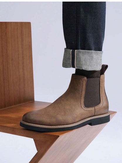 Chunky Chelsea Boots Brown