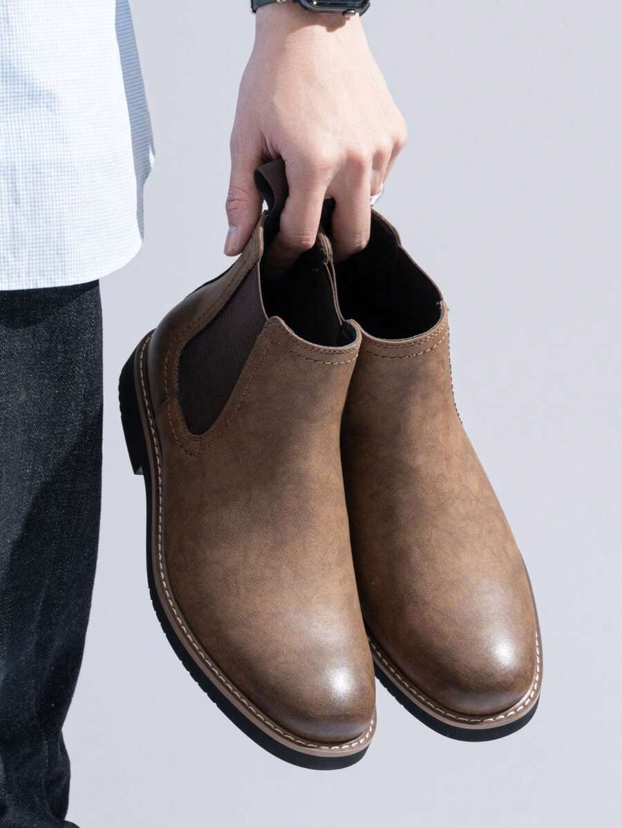 Chunky Chelsea Boots Brown