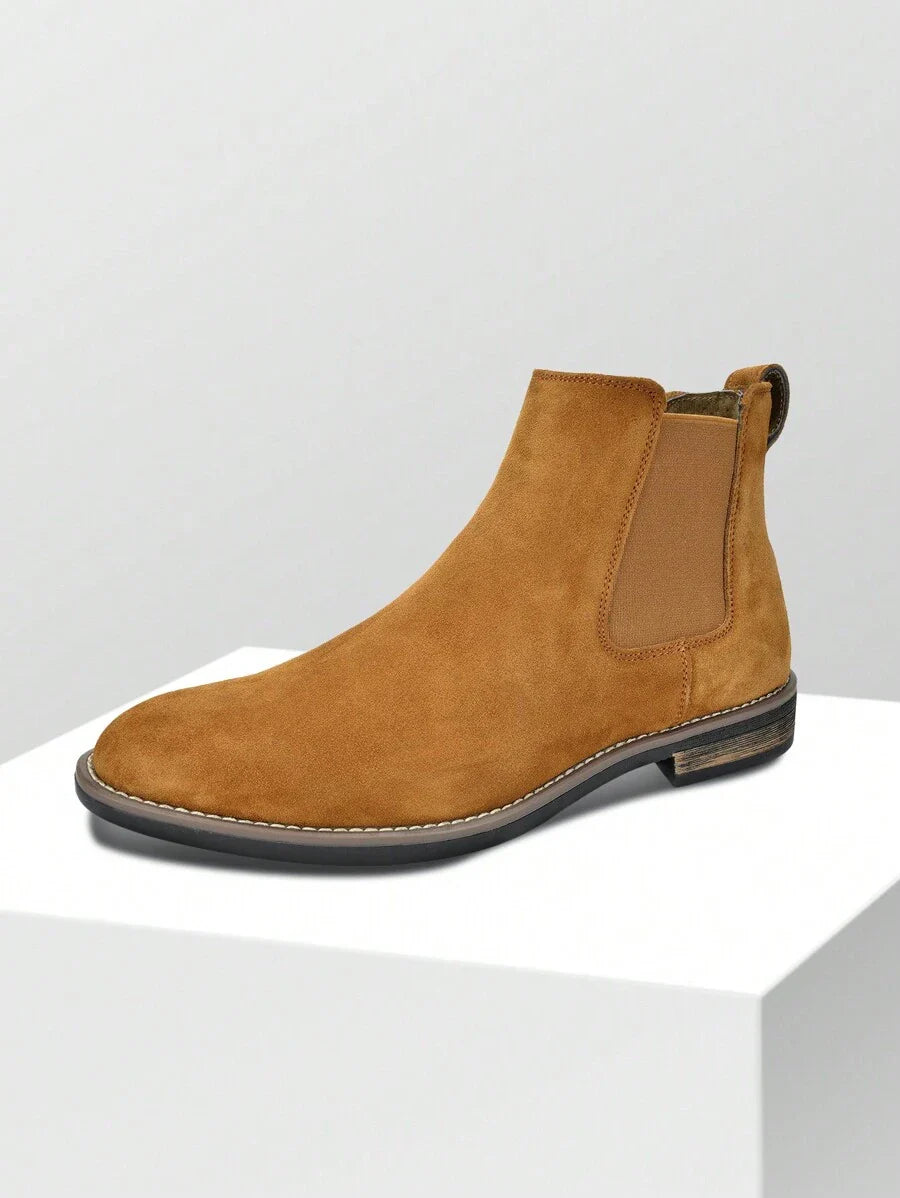 Suede Chelsea Boots Camel