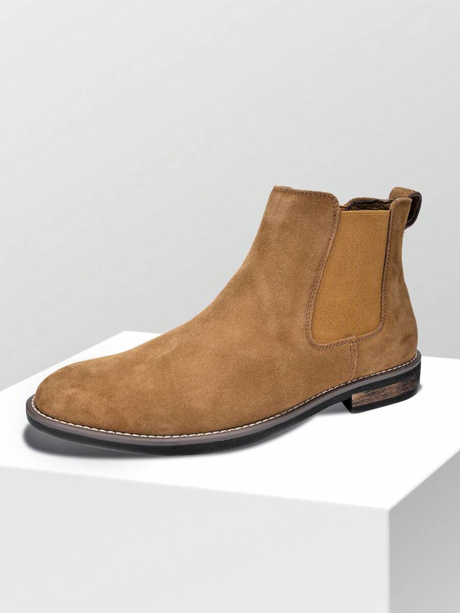 Suede Chelsea Boots Camel