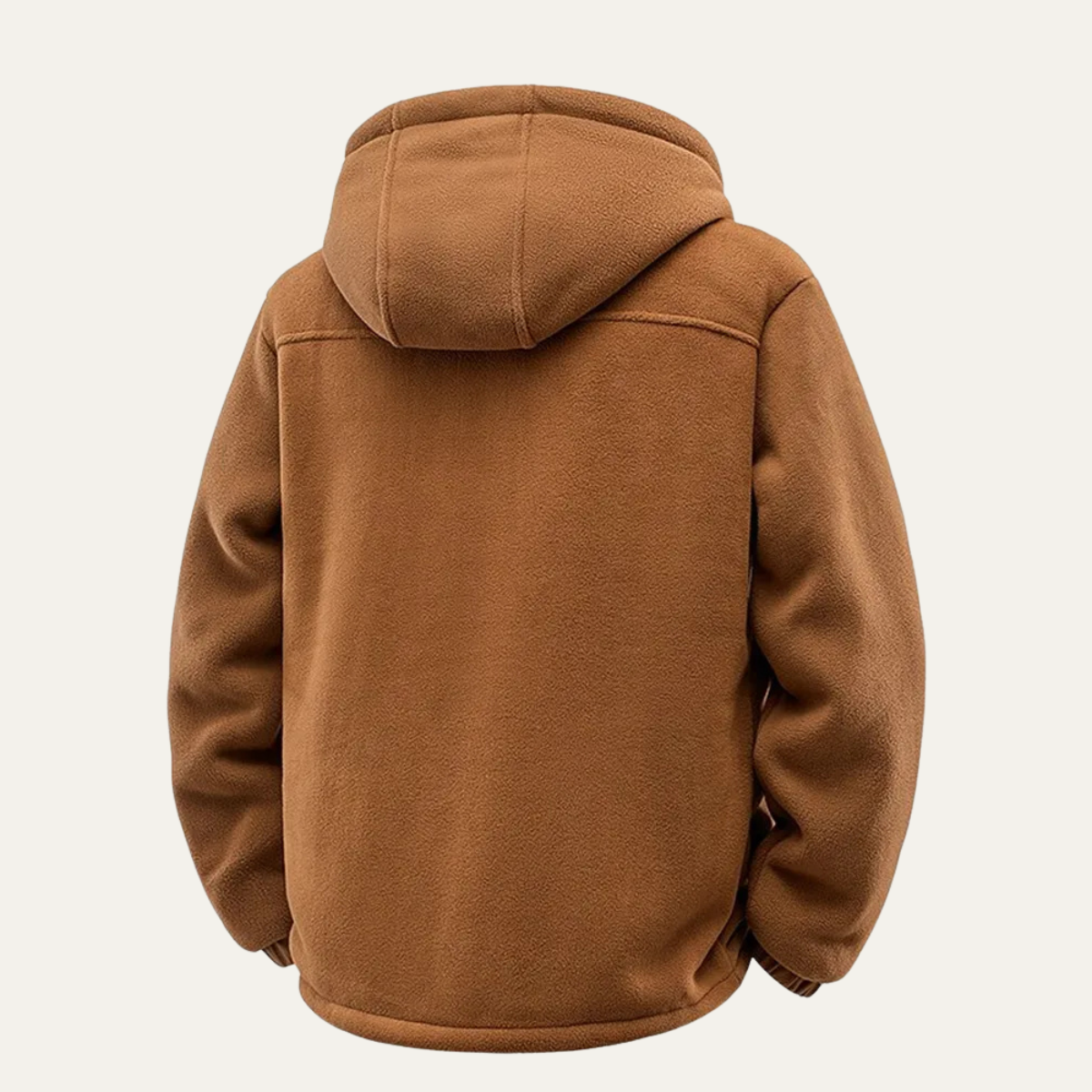 Men’s Hooded Sherpa Lined Full Zip Fleece Jacket