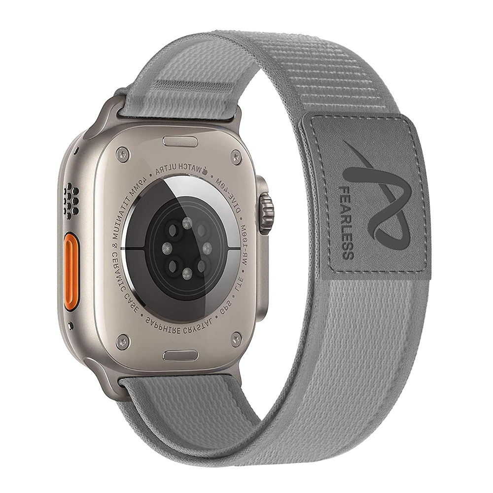 Durable Nylon Band for Apple Watch with Leather Patch