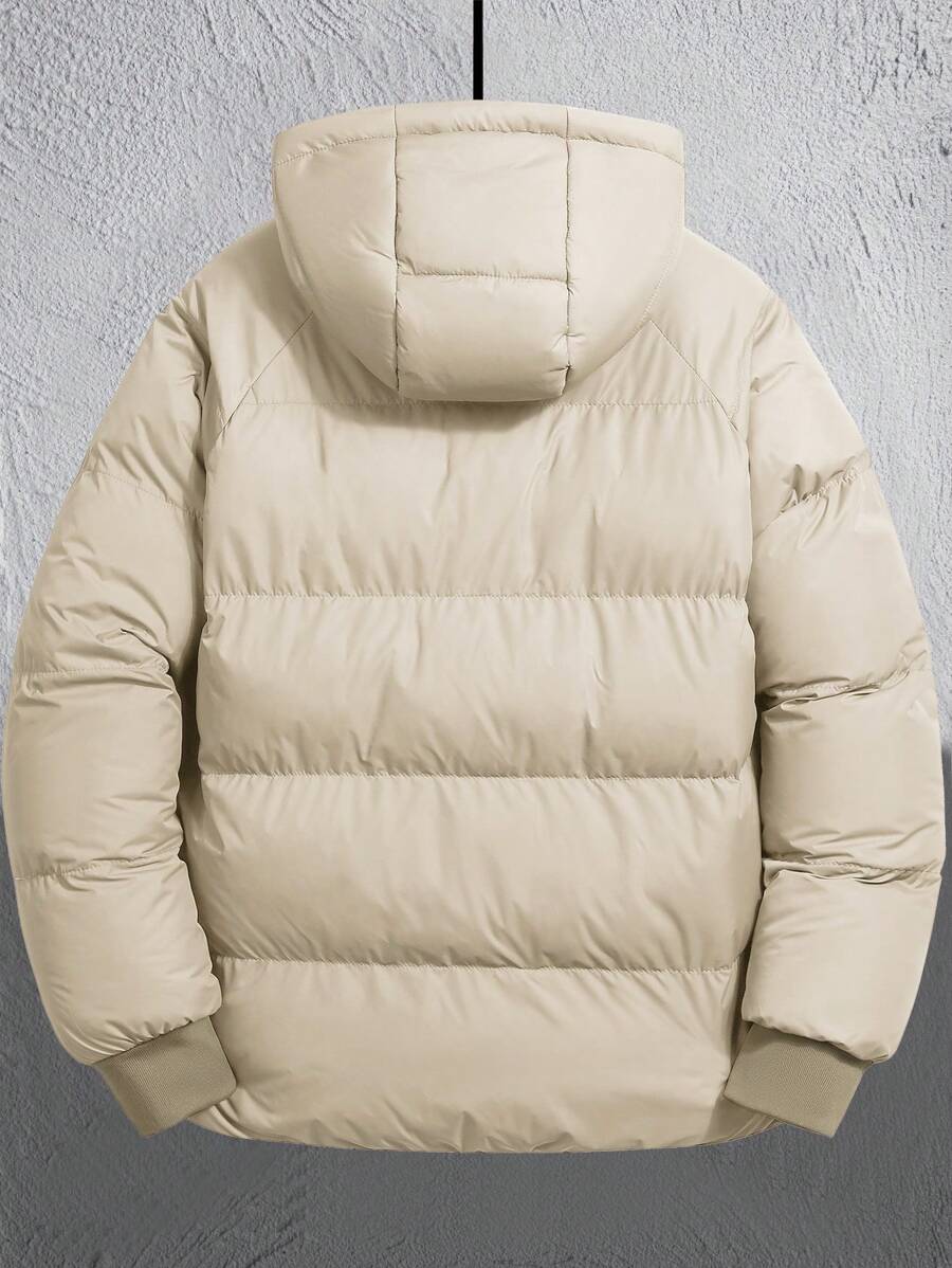 Casual Padded Jacket Khaki
