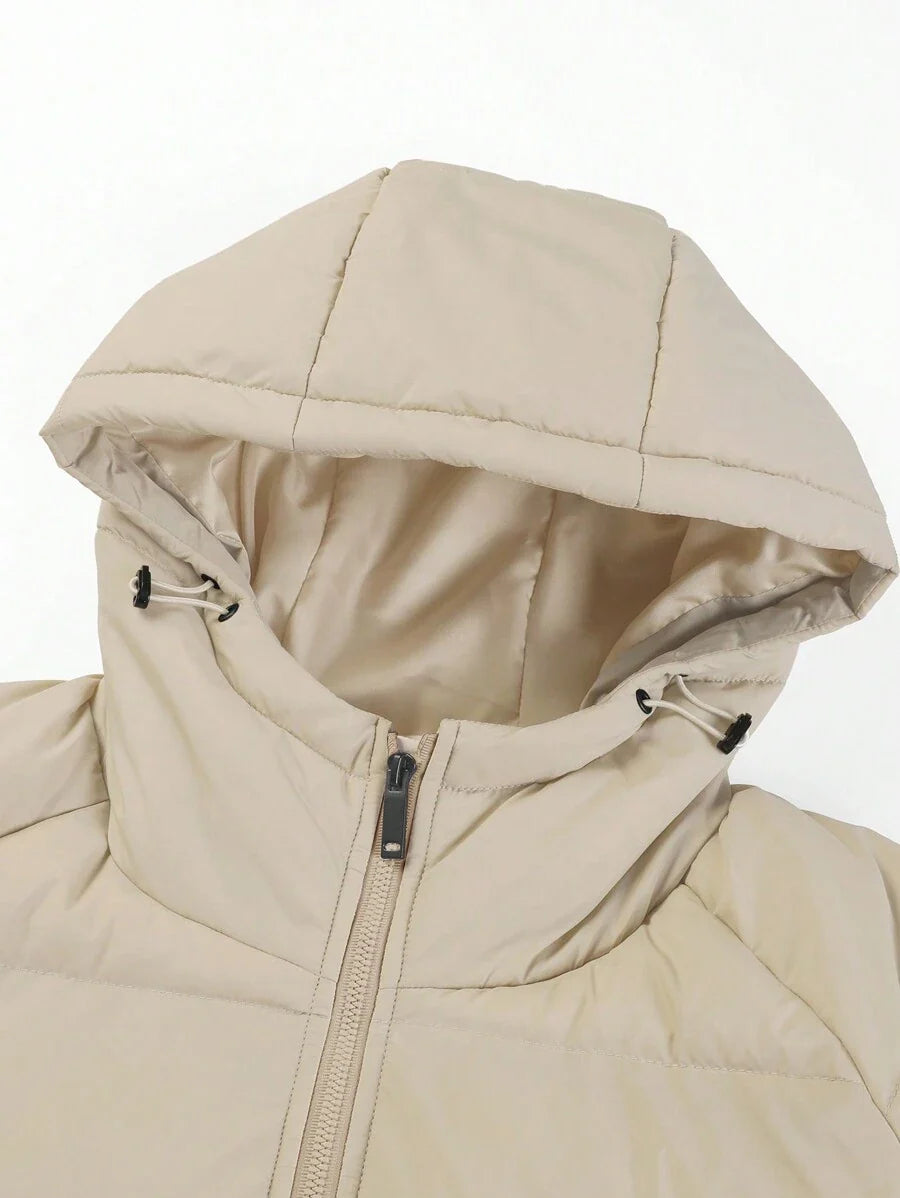 Casual Padded Jacket Khaki
