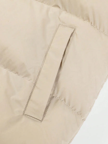 Casual Padded Jacket Khaki