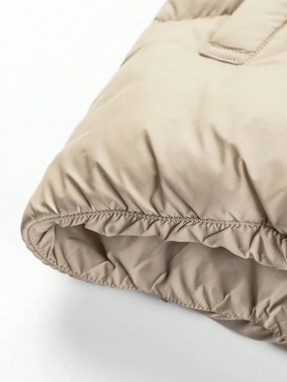 Casual Padded Jacket Khaki