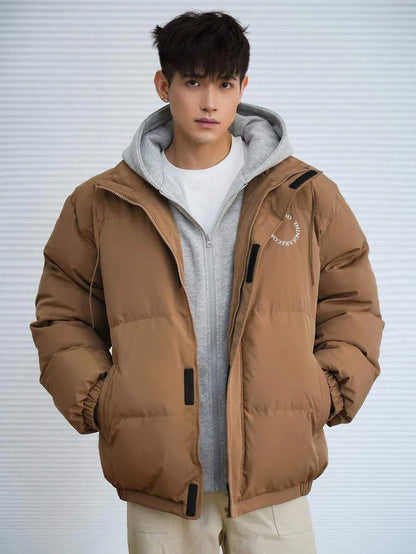Padded Hooded Jacket Khaki