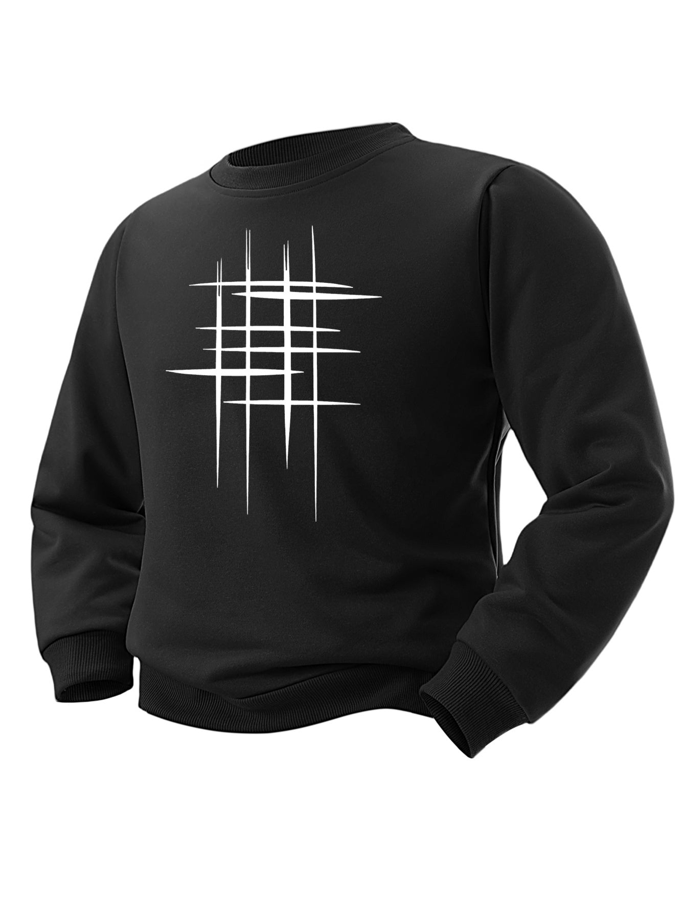 Cozy Large Geometric Knit Winter Sweatshirt