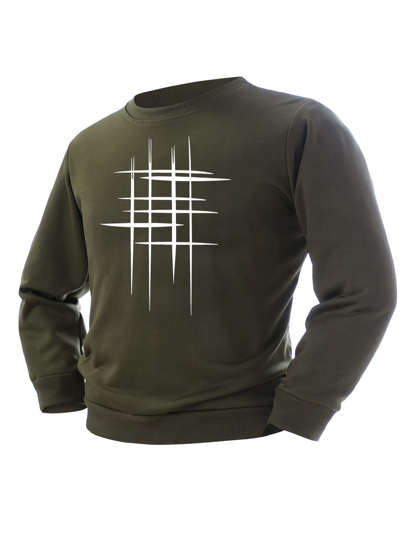 Cozy Large Geometric Knit Winter Sweatshirt