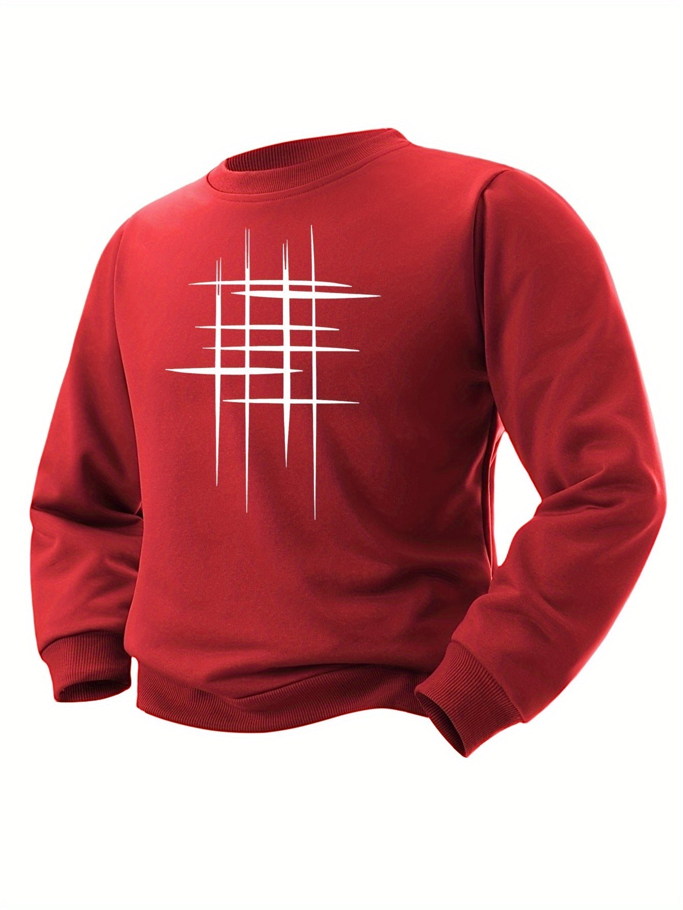 Cozy Large Geometric Knit Winter Sweatshirt