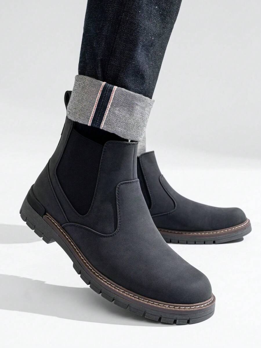Chunky Black Chelsea Boots