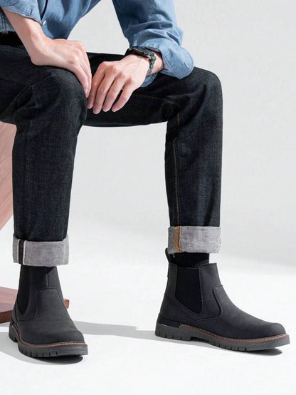 Chunky Black Chelsea Boots