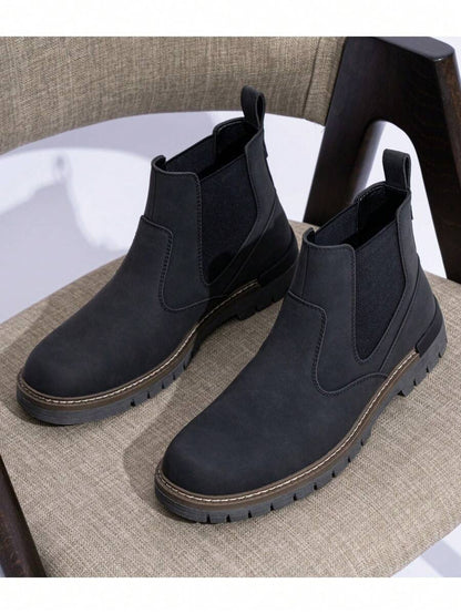 Chunky Black Chelsea Boots