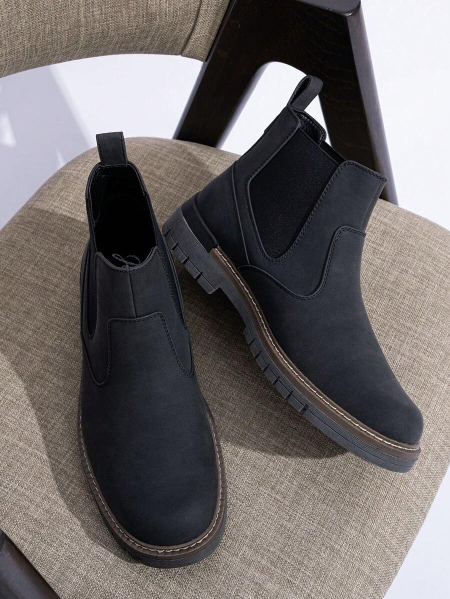Chunky Black Chelsea Boots