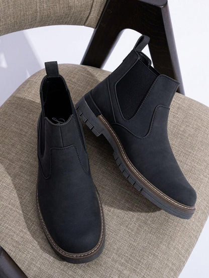 Chunky Black Chelsea Boots
