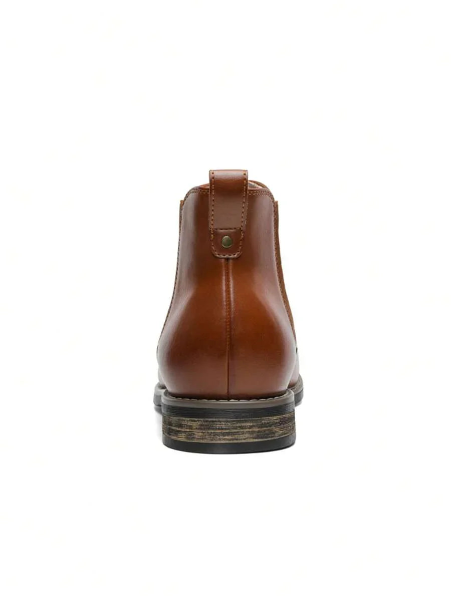 Men’s Rugged Casual Chelsea Boots with Thick Sole