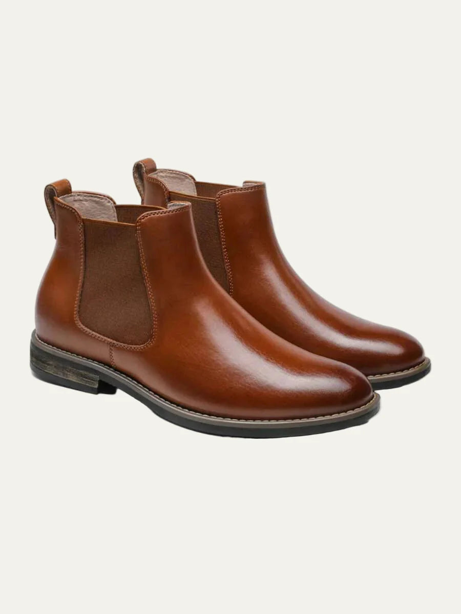 Men’s Rugged Casual Chelsea Boots with Thick Sole