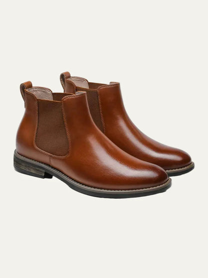 Men’s Rugged Casual Chelsea Boots with Thick Sole
