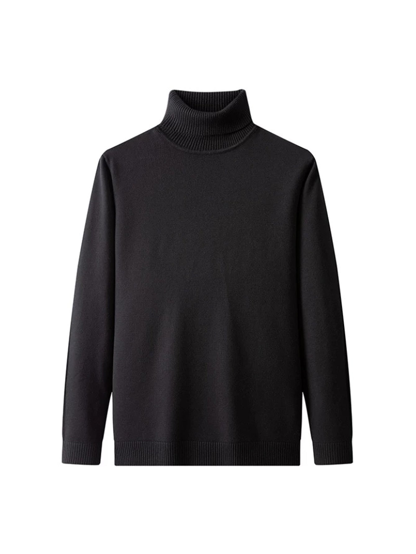 Cozy Black Crew Neck Winter Sweater for Men - BritishElegance