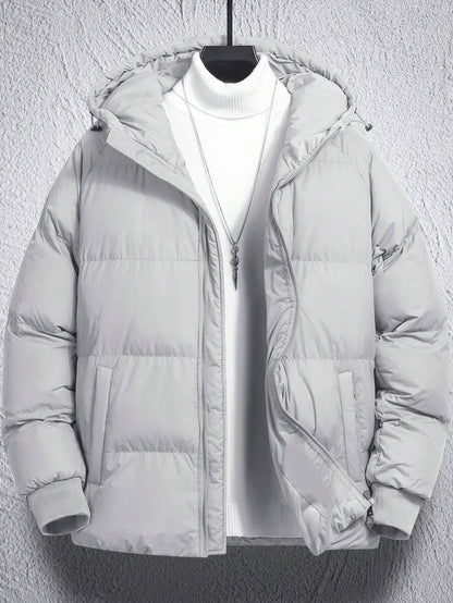 Casual Padded Jacket Khaki