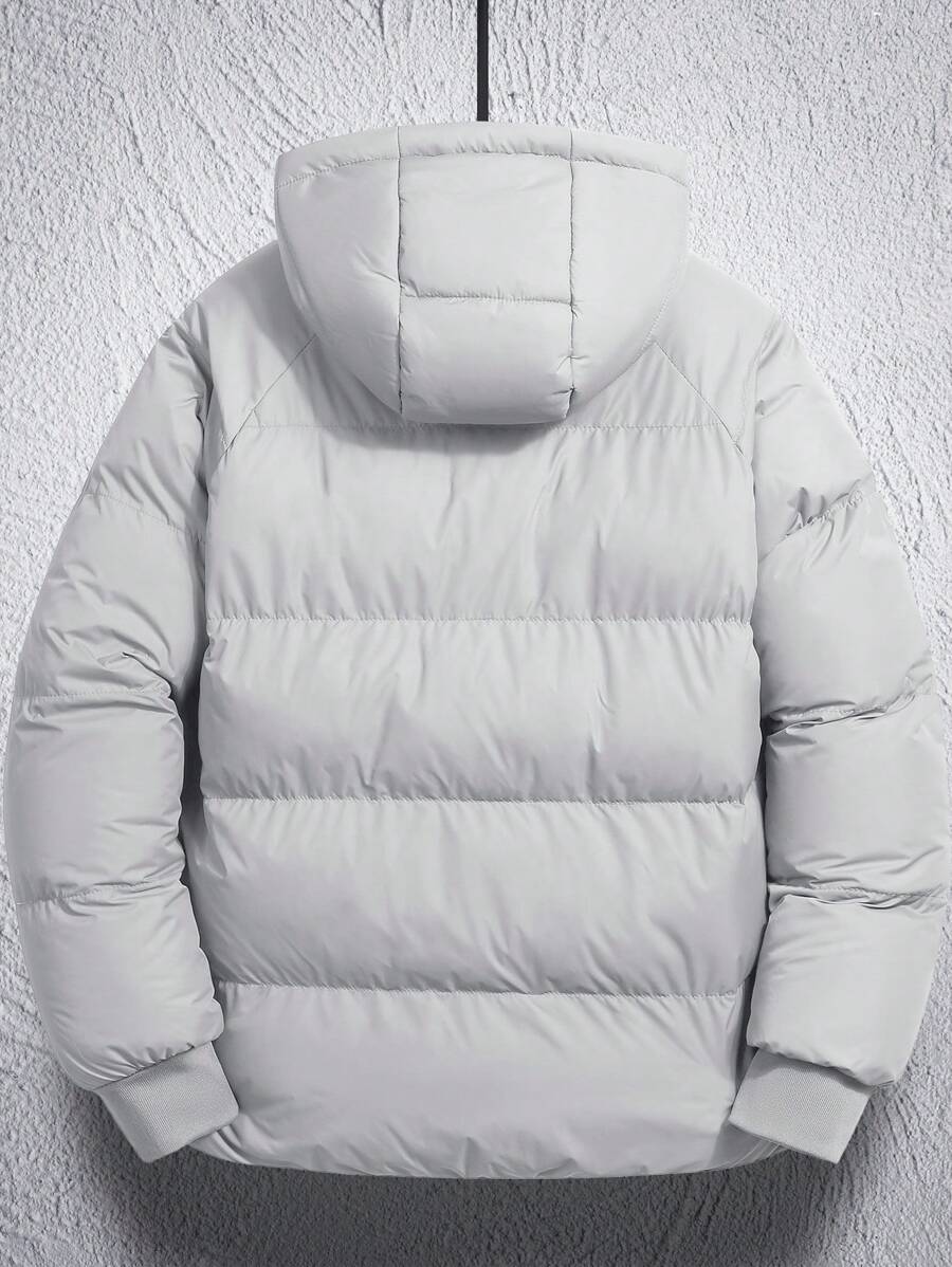 Casual Padded Jacket Khaki