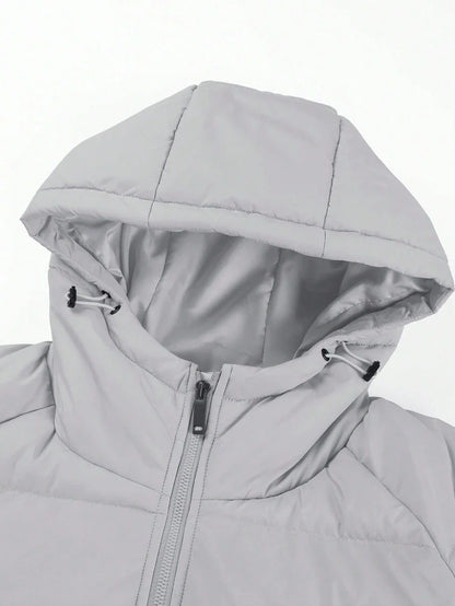 Casual Padded Jacket Khaki
