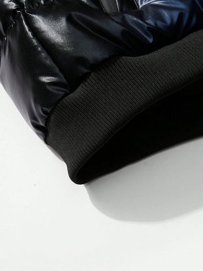 Padded Hooded Coat Blue