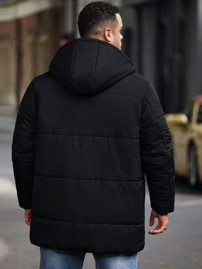 Padded Hooded Jacket Black