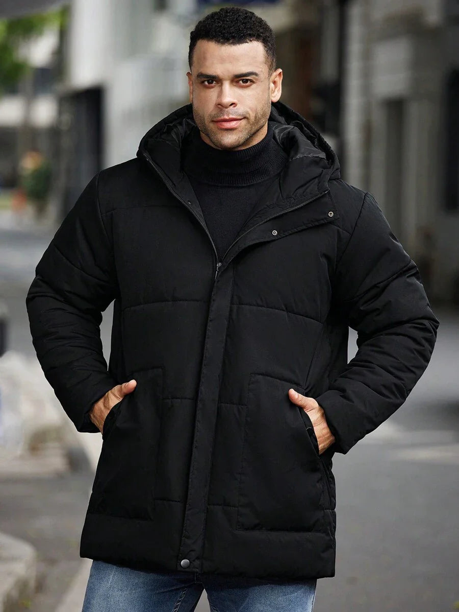 Padded Hooded Jacket Black
