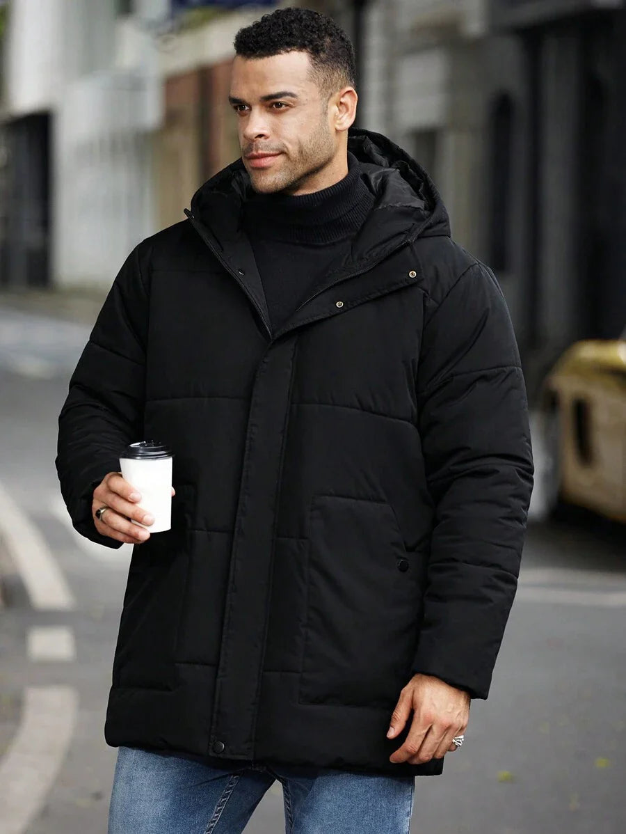 Padded Hooded Jacket Black